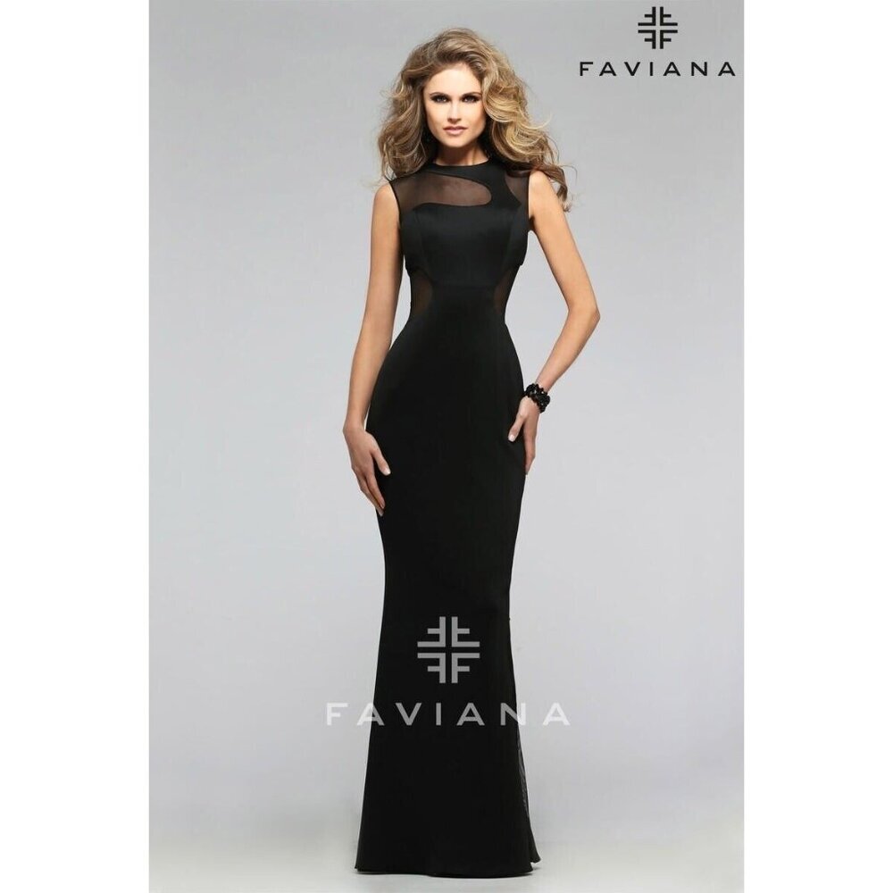 FAVIANA 7791 Black Evening Gown Size 4
